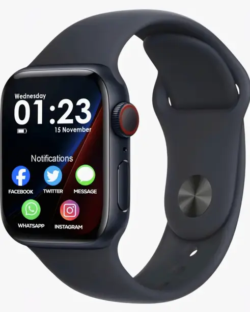 Smartwatch Smartwatch Techy Alpha T500Ultra Max 1.92"HD Display Bluetooth Calling, Music Mode (Black Strap, Free size)