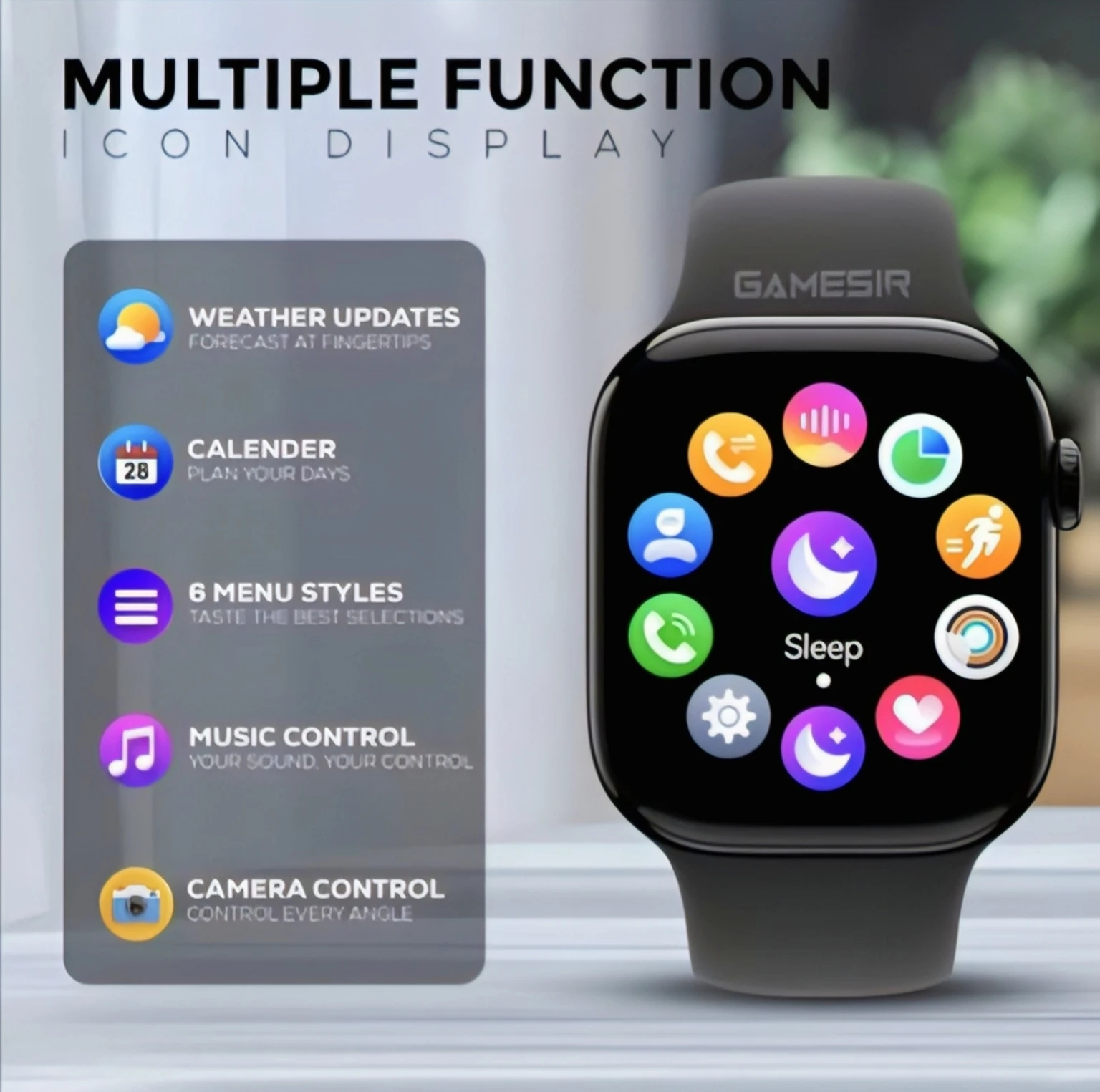 Smartwatch Smartwatch Techy Alpha T500Ultra Max 1.92"HD Display Bluetooth Calling, Music Mode (Black Strap, Free size) - Image 3